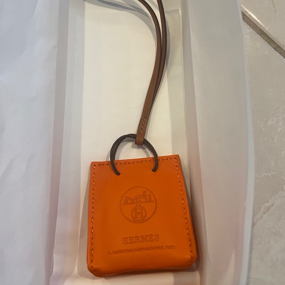 Hermes Orange Bag Charm